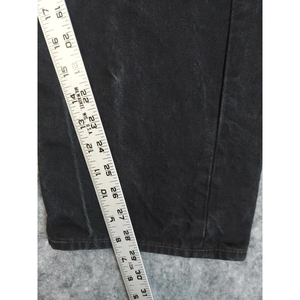 Levis 501 Jeans Mens 36x30 Black Button Fly Straight Classic Denim Tag 38x30‎